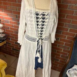 White Tunic with Crochet Details